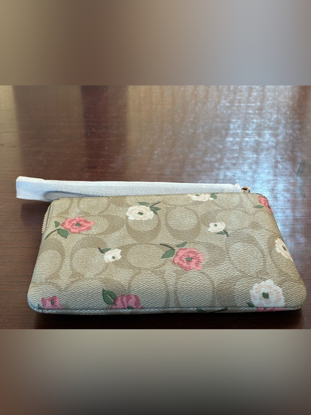 Coach Signature Floral Wristlet NWT